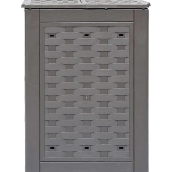 vidaXL Trädgårdskompost 2 st brun 60x60x83 cm 600 L plastrotting