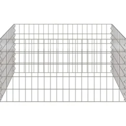 Trädgårdskompost i galvaniserat stål - Modulär stängselpanel | Färg: Metall | Storlek: 100x100x50 cm