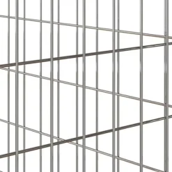 Trädgårdskompost i galvaniserat stål - Modulär stängselpanel | Färg: Metall | Storlek: 100x100x50 cm
