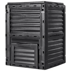 Trädgårdskompostbehållare 80 Gal, BPA-fri, stor kapacitet, utomhus, topplock, bottendörr, enkel montering, snabb bördig jord.
