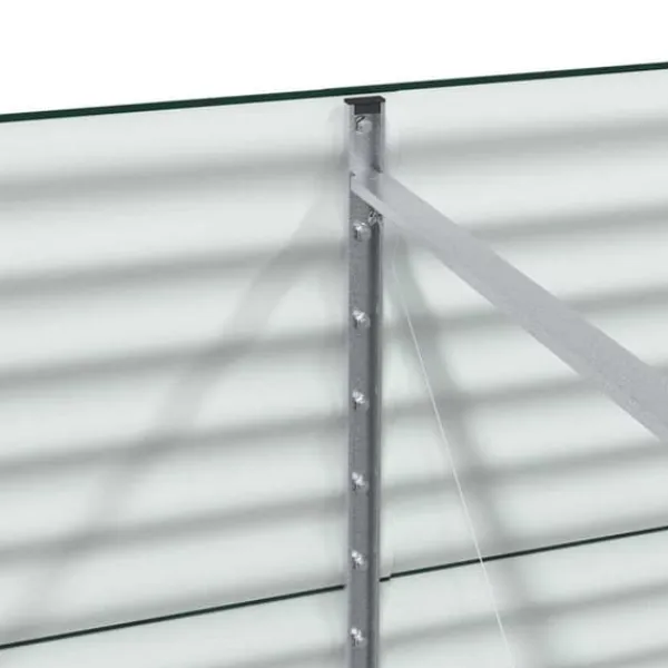 Trädgårdsodlingslåda i galvaniserat stål - Styrka & stil | Färg: Grön | Storlek: 240x80x81 cm Planteringsbänkar
