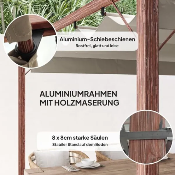 Sale Trädgårdspaviljong, 299x296x232 cm, Naturträ Valvbågar, Spaljéer, Bersåer & Pergolor