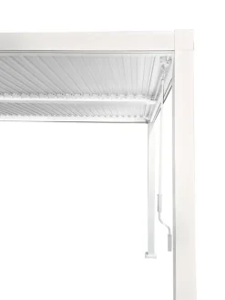 Best Trädgårdspergola 3x4 m med JUSTERBART ALUMINIUMTAK, vit, för TERRASS, stark Valvbågar, Spaljéer, Bersåer & Pergolor