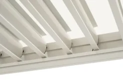 Best Trädgårdspergola 3x4 m med JUSTERBART ALUMINIUMTAK, vit, för TERRASS, stark Valvbågar, Spaljéer, Bersåer & Pergolor