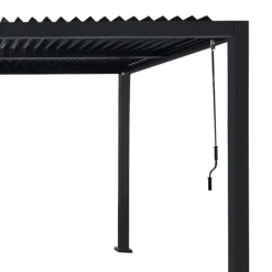 Online TRÄDGÅRDspergola 3x4m justerbart lamelltak ANTRACIT terrass ALUMINIUM Valvbågar, Spaljéer, Bersåer & Pergolor
