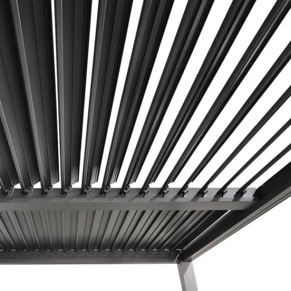 Online TRÄDGÅRDspergola 3x4m justerbart lamelltak ANTRACIT terrass ALUMINIUM Valvbågar, Spaljéer, Bersåer & Pergolor