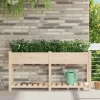 vidaXL Trädgårdsplanterare Beige 161 x 43 x 76.5 cm Massivt granträd