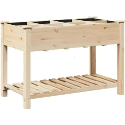 Sale Trädgårdsplanterare Beige 115 x 59 x 76.5 cm Massivt granträd Planteringsbänkar