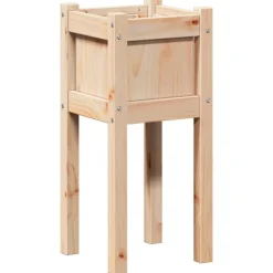 Clearance Trädgårdsplanterare Natur 31 x 31 x 70 cm Massiv furu Planteringsbänkar