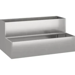 vidaXL Trädgårdsplanterare Silver 100 x 60 x 45 cm Rostfritt stål