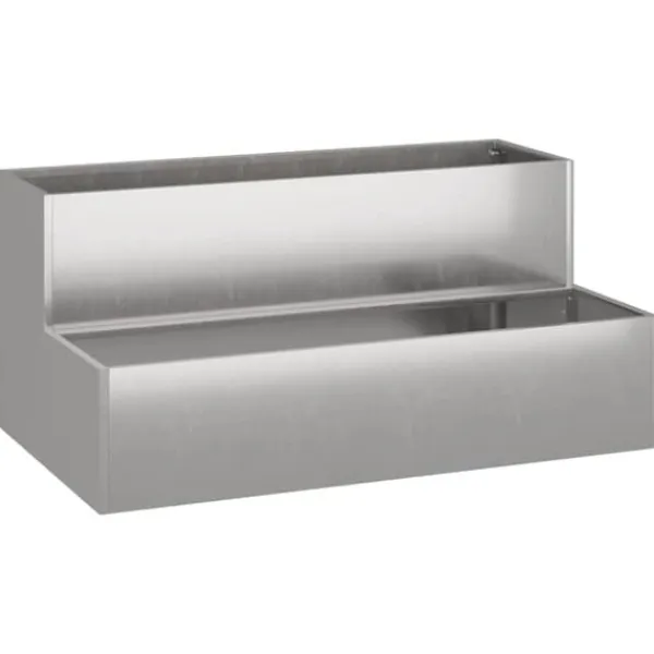 vidaXL Trädgårdsplanterare Silver 100 x 60 x 45 cm Rostfritt stål
