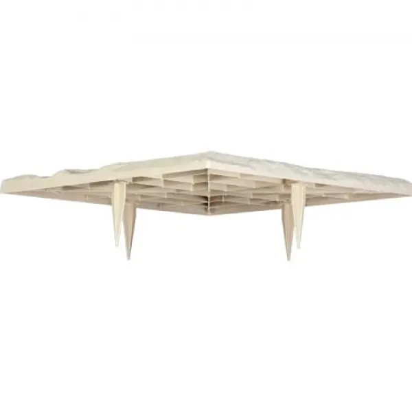 Trädgårdsplattor, 39,5x39,5x2,6 cm, Beige, Plast