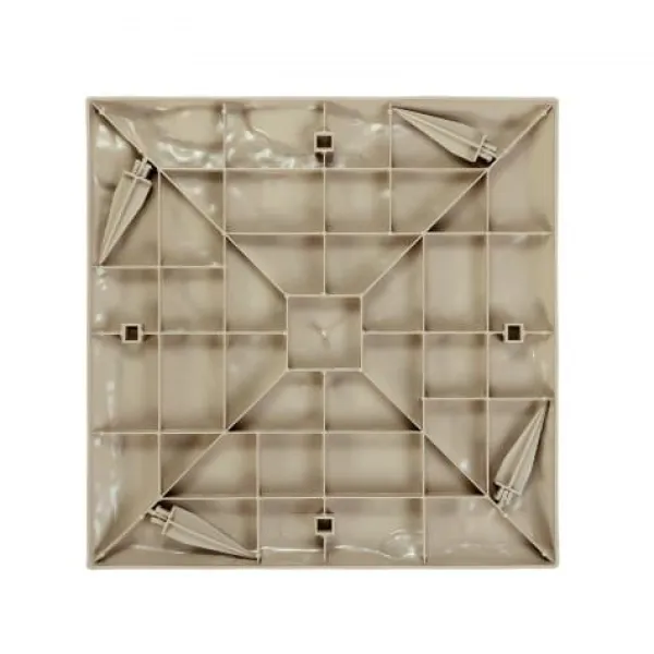 Trädgårdsplattor, 39,5x39,5x2,6 cm, Beige, Plast