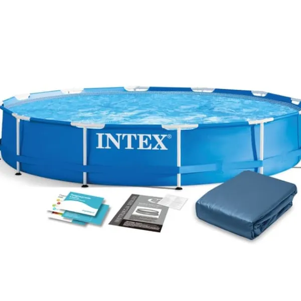 Discount Trädgårdspool med ram 366 x 76 cm 6-i-1 INTEX 28210 Pooler