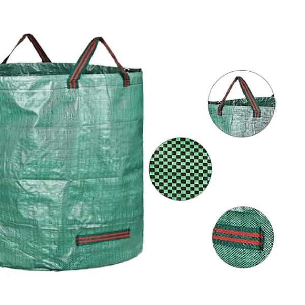 Discount Trädgårdssäck 120 L - För löv, gräs och avfall Trädgårdskorgar