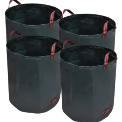 Outlet Trädgårdssäckar med handtag 272L - 4-pack | Färg: Grön | Storlek: 272 liter Trädgårdskorgar