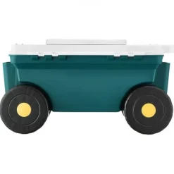 Outlet Trädgårdsscooter med säte, 52x31x28 cm, grå, förvaring Stöd Med Hjul, Säten & Knäskydd För Trädgårdsskötsel