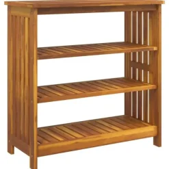 Sale Trädgårdsskab med hylla Brun 75 x 35 x 70cm Massivt Akaciaträ Växtställ
