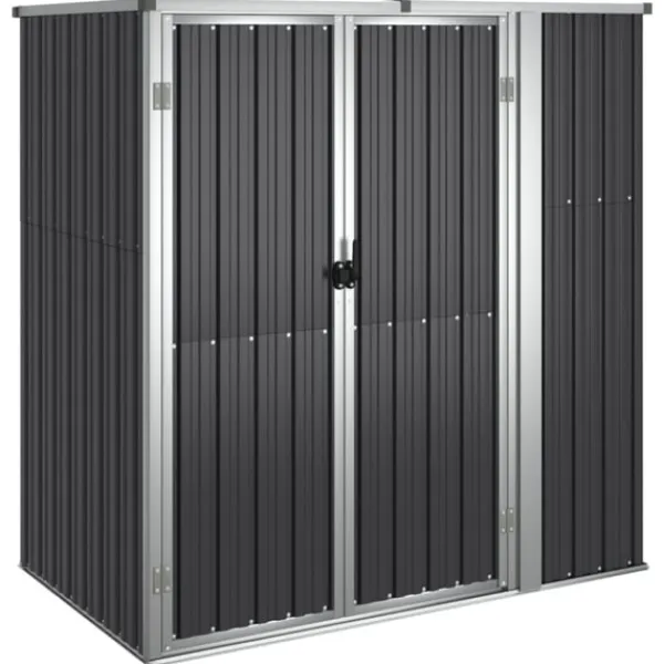 Online Trädgårdsskjul antracit 161x89x161 cm galvaniserat stål Skjul, Garage & Carports