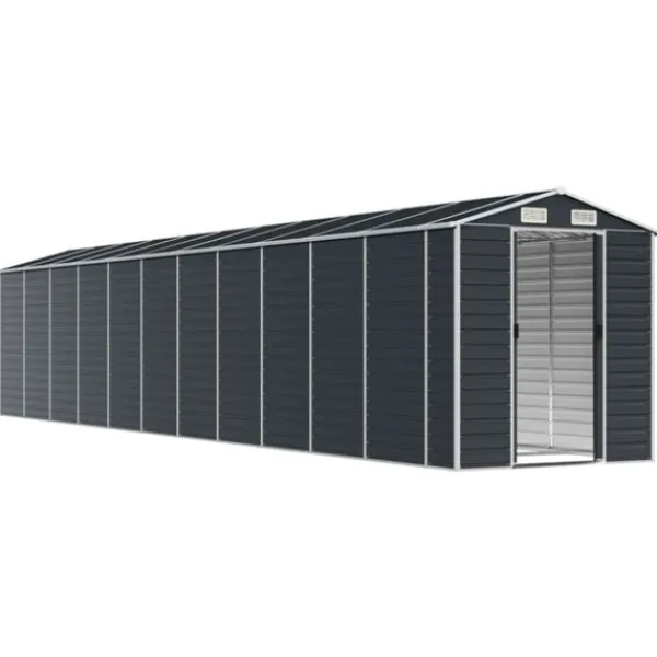 Sale Trädgårdsskjul antracit 191x980x198 cm galvaniserat stål Skjul, Garage & Carports