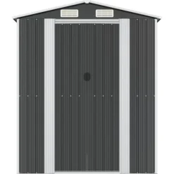 New Trädgårdsskjul antracit 192x191x223 cm galvaniserat stål Skjul, Garage & Carports