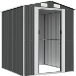 New Trädgårdsskjul antracit 192x191x223 cm galvaniserat stål Skjul, Garage & Carports