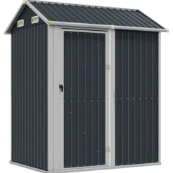 vidaXL Trädgårdsskjul antracit 192x152,5x237 cm galvaniserat stål