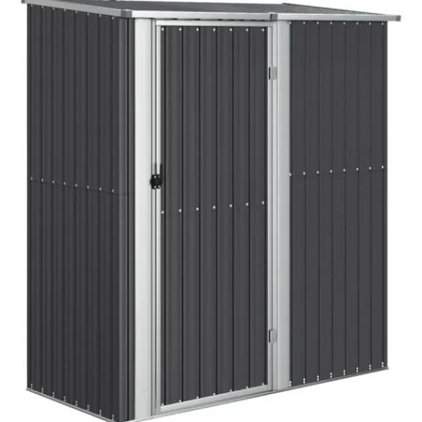 New Trädgårdsskjul antracit 180,5x97x209,5 cm galvaniserat stål Skjul, Garage & Carports