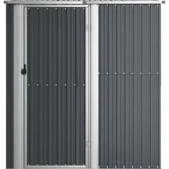 New Trädgårdsskjul antracit 180,5x97x209,5 cm galvaniserat stål Skjul, Garage & Carports