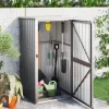 Sale Trädgårdsskjul av galvaniserat stål - Förvaring för redskap | Färg: Grå | Storlek: 88x89x161 cm Skjul, Garage & Carports