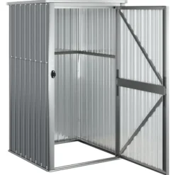 Sale Trädgårdsskjul av galvaniserat stål - Förvaring för redskap | Färg: Grå | Storlek: 88x89x161 cm Skjul, Garage & Carports