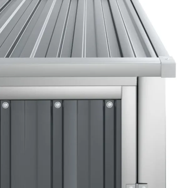 Sale Trädgårdsskjul av galvaniserat stål - Förvaring för redskap | Färg: Grå | Storlek: 88x89x161 cm Skjul, Garage & Carports