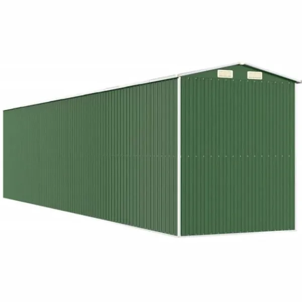 Trädgårdsskjul av galvaniserat stål - Rymligt för utomhusförvaring | Färg: Grön | Storlek: 192x85x223 cm