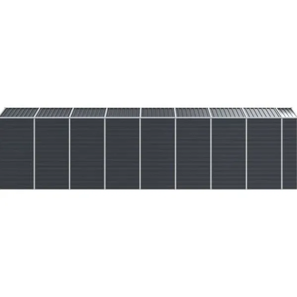 Outlet Trädgårdsskjul av galvaniserat stål - Hållbart och rymligt | Färg: Antracit | Storlek: 191x725x198 cm Skjul, Garage & Carports