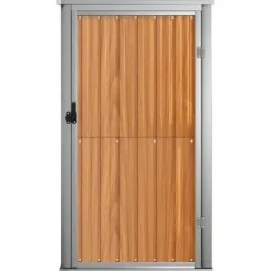 Trädgårdsskjul brun 88x89x161 cm galvaniserat stål - Redskapsbod - Redskapsbodar - Home & Living