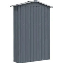 Trädgårdsskjul grå 116x45x175 cm galvaniserat stål - Trädgårdsbord - Trädgårdsskjul - Home & Living Skjul, Garage & Carports