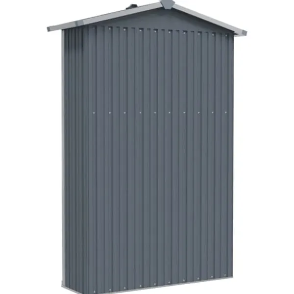 Trädgårdsskjul grå 116x45x175 cm galvaniserat stål - Trädgårdsbord - Trädgårdsskjul - Home & Living Skjul, Garage & Carports