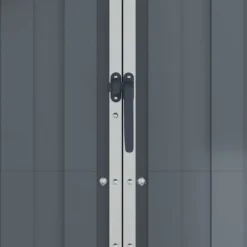 Trädgårdsskjul grå 116x45x175 cm galvaniserat stål - Trädgårdsbord - Trädgårdsskjul - Home & Living Skjul, Garage & Carports