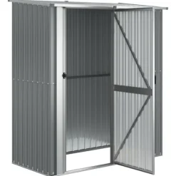 vidaXL Trädgårdsskjul grå 180,5x97x209,5 cm galvaniserat stål