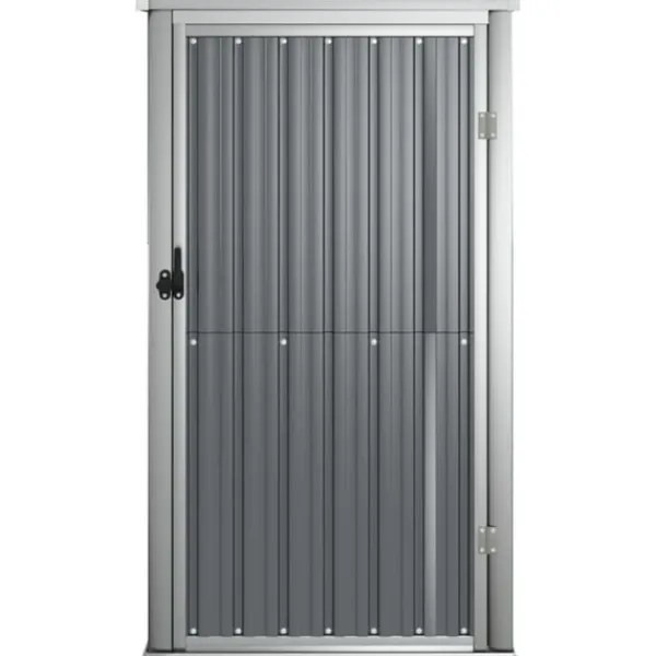 vidaXL Trädgårdsskjul grå 88x89x161 cm galvaniserat stål