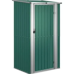 Trädgårdsskjul grön 118,5x97x209,5 cm galvaniserat stål Skjul, Garage & Carports