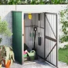 Hot Trädgårdsskjul grön 88x89x161 cm galvaniserat stål Skjul, Garage & Carports