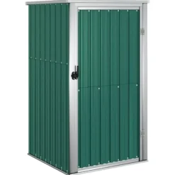 Hot Trädgårdsskjul grön 88x89x161 cm galvaniserat stål Skjul, Garage & Carports