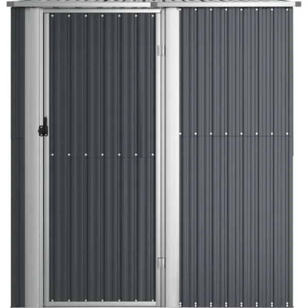 Trädgårdsskjul i galvaniserat stål - Förvaring av verktyg | Färg: Antracit | Storlek: 180,5x97x209,5 cm