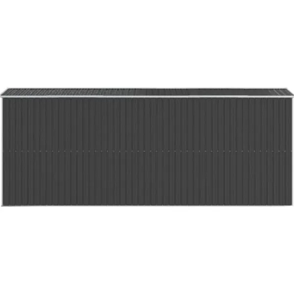 Trädgårdsskjul i galvaniserat stål - Utomhusförvaring | Färg: Antracit | Storlek: 192x523x223 cm