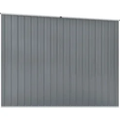 Trädgårdsskjul i galvaniserat stål - Förvaringslösning för verktyg | Färg: Grå | Storlek: 195x198x159 cm