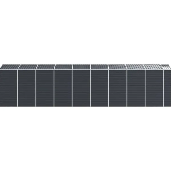 Sale Trädgårdsskjul i galvaniserat stål - Praktisk förvaring för verktyg | Färg: Antracit | Storlek: 191x810x198 cm Skjul, Garage & Carports
