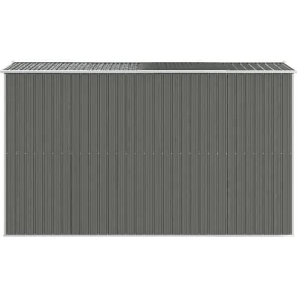 New Trädgårdsskjul i galvaniserat stål - Rymlig förvaring för redskap | Färg: Ljusgrå | Storlek: 192x357x223 cm Skjul, Garage & Carports