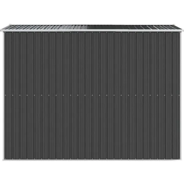 Trädgårdsskjul i galvaniserat stål - Rymlig förvaring | Färg: Antracit | Storlek: 192x274x223 cm