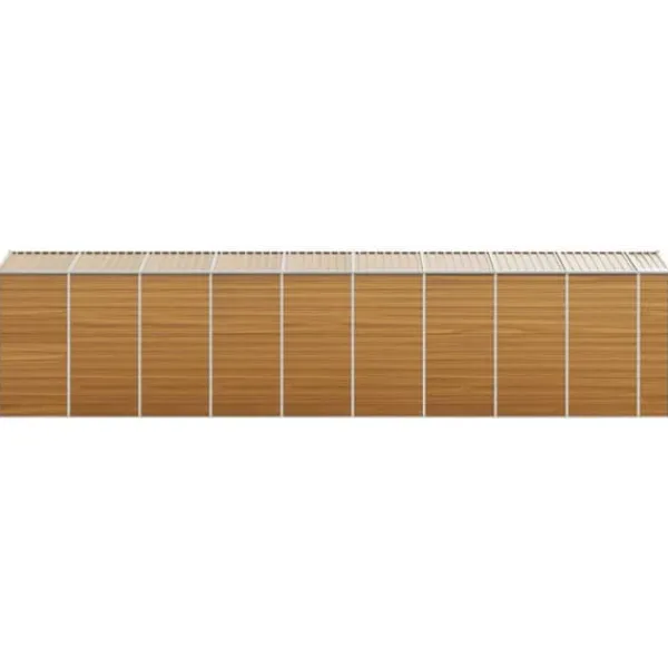 Clearance Trädgårdsskjul i galvaniserat stål - Robusta förvaringslösningar | Färg: Ljusbrun | Storlek: 191x81x198 cm Skjul, Garage & Carports